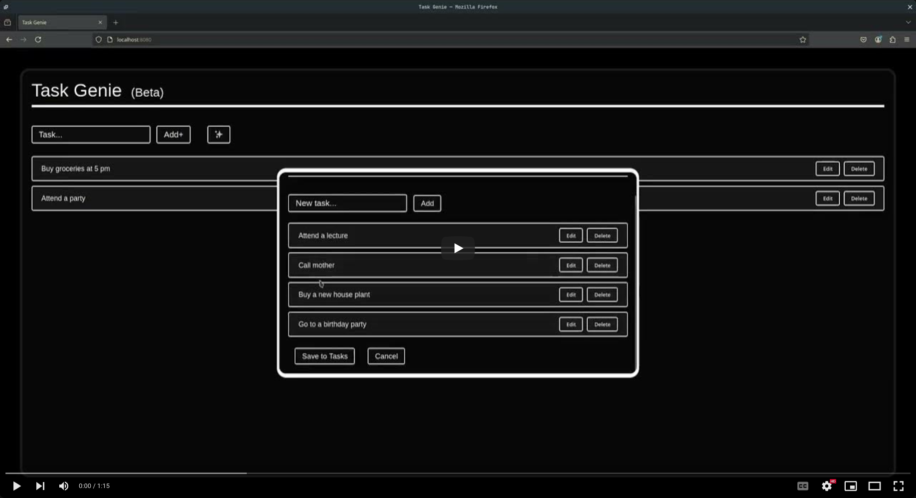 task genie screenshot